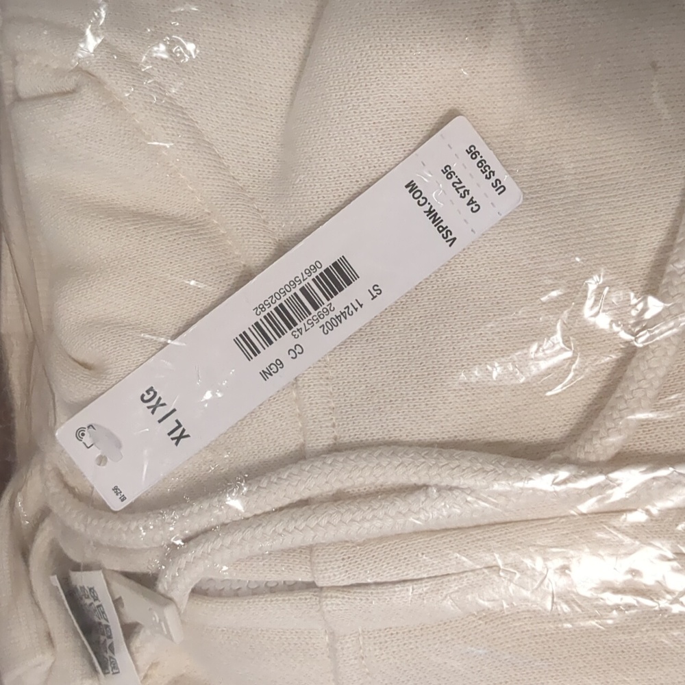 New Victoria secretCotton Fleece Full-Zip Hoodie XL - Picture 6 of 6